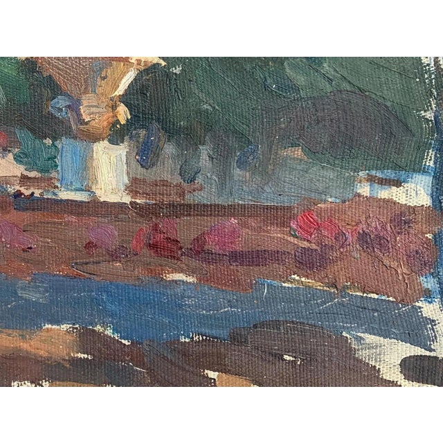 Vintage Urban Oil Painting: Ukrainian Cityscape, 1960 Art For Sale - Image 6 of 6