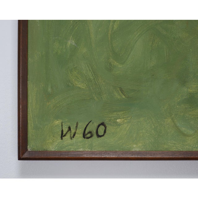 Green "Still Life With Flowers" Painting by Bryan Wilson 3 Ft. 1960 For Sale - Image 8 of 18