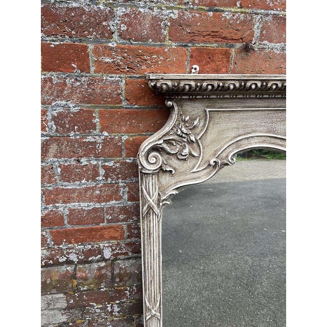 W: 143cm (56.3")h: 115cm (45.3")d: 9cm (3.5") a stunning large antique english 19th century carved wood & gesso painted...