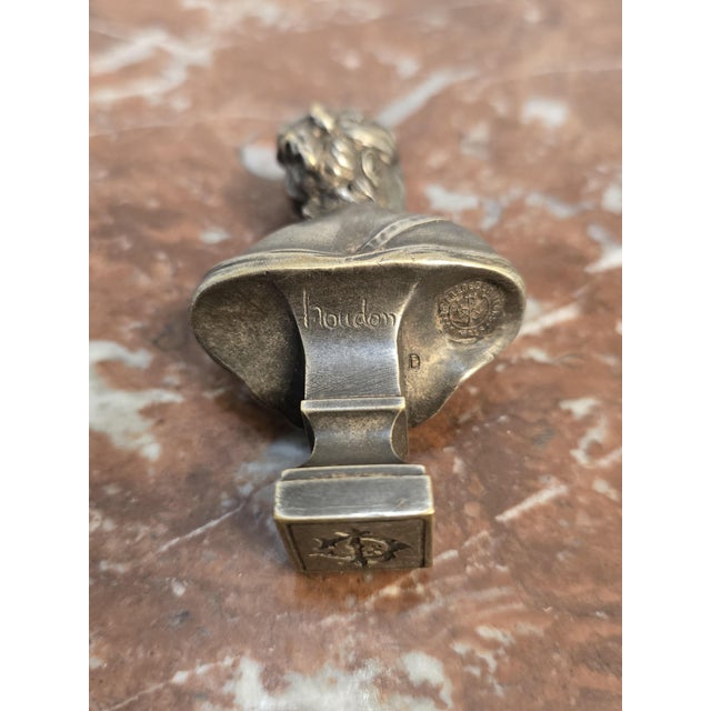 Silver Silvered Bronze Figurine by Signed Houdon, 1849 For Sale - Image 8 of 12