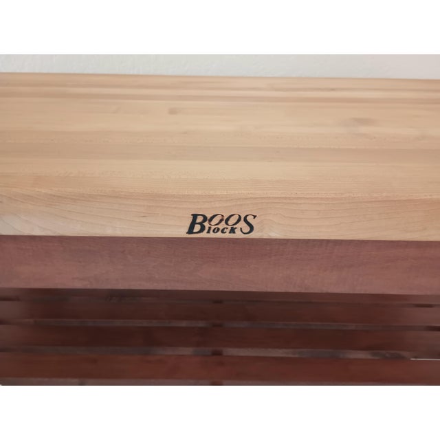 Made by JOHN BOOS BUTCHER BLOCK COMPANY Never Used 1-1/2”-thick blended oak butcher block top Finished with Boos Block...