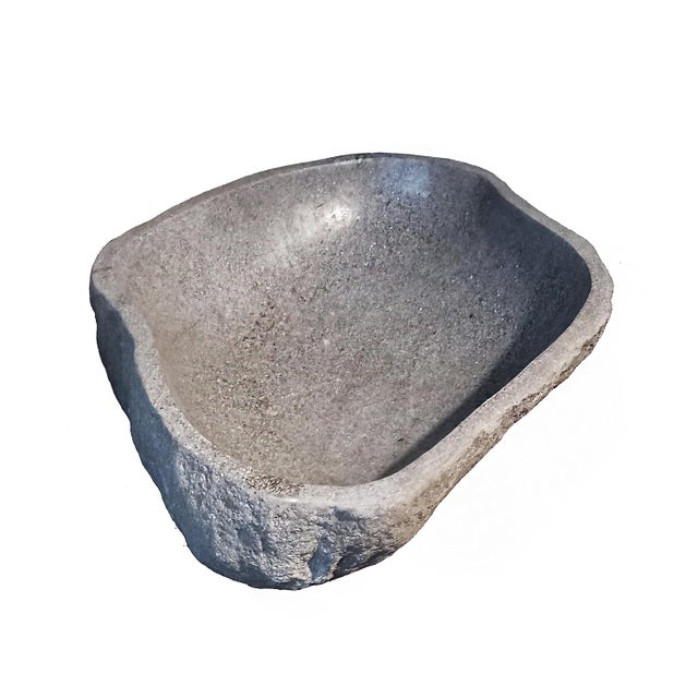 Stone Hand-Carved Stone Basin, Indonesia, Contemporary For Sale - Image 7 of 17
