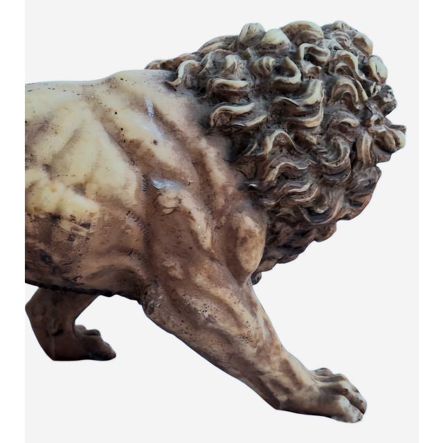 Early 19th Century Antique Albaster Lions Statue For Sale - Image 6 of 6