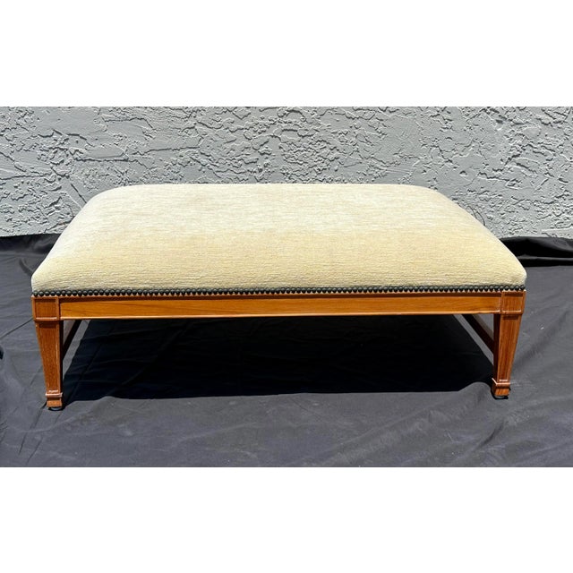 David Sutherland “Hameau” Teak Bench by John Hutton – Indoor/Outdoor Bench For Sale - Image 11 of 11