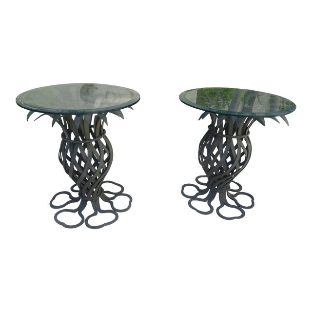 Mid 20th Century Mario Papperzini for Salterini Pineapple Drink Tables - Set of 2, Attributed For Sale