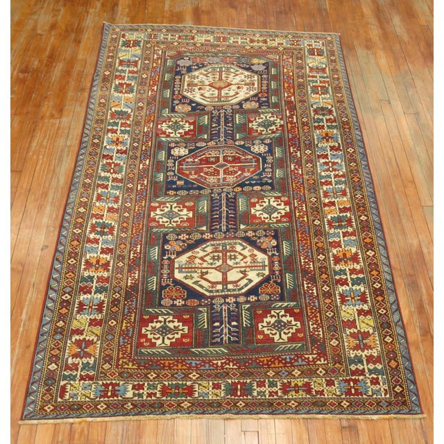 Zabihi Collection 19th CenturyTribal Antique Shirvan Rug For Sale - Image 10 of 18