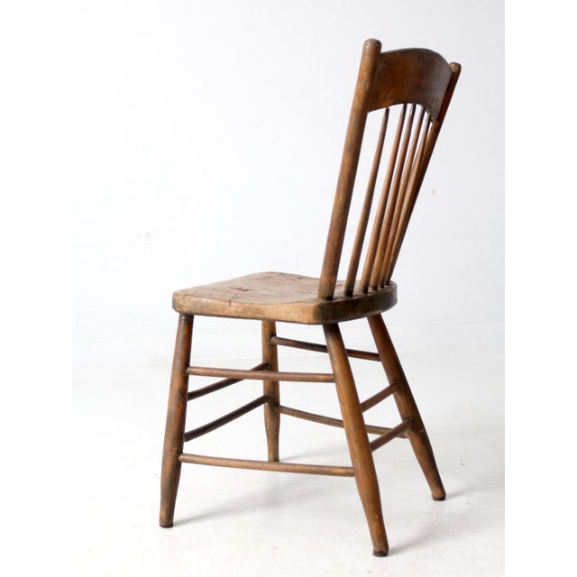 Farmhouse Antique Primitive Farmhouse Chair For Sale - Image 3 of 11