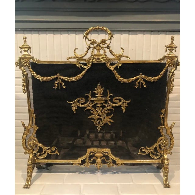 French 1970s Marie Antoinette-Louis XVI Fire-Screen For Sale - Image 3 of 4