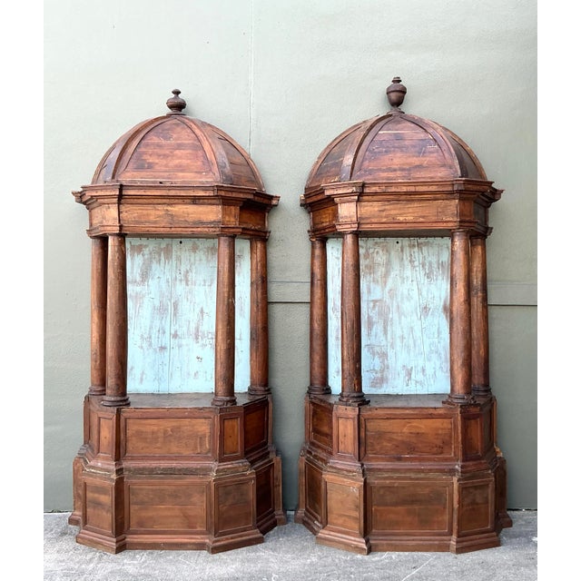 Vintage Boho 19th Century Spanish Sculpture Niches - A Pair For Sale - Image 11 of 12