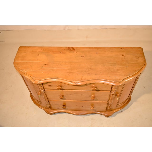 19th Century 19th Century English Pine Dresser Base With Bowed Front For Sale - Image 5 of 9