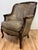 French Provincial Vintage Hancock & Moore Gray Leather Bergere Chair For Sale - Image 3 of 13