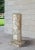 19th Century Italian brecciated marble column or pedestal. The marble is soft yellow pink tones. The base is round with a...