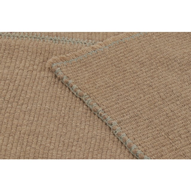 Rug & Kilim's Contemporary Minimalist Rez Kilim With Linear Accent Striped Design For Sale - Image 9 of 9