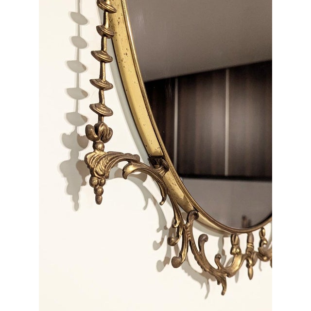 Italian Baroque Brass Wall Mirror, 1960s For Sale - Image 15 of 18