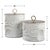 Contemporary White Ceramic Fossil Brass Lid Canister Set of Two For Sale - Image 3 of 4
