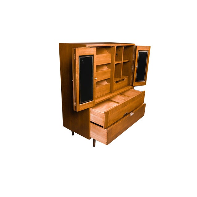 Mid Century American of Martinsville Highboy Dresser For Sale - Image 11 of 13
