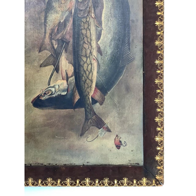 1900 - 1909 Early 1900s Catch of the Day Oil Painting For Sale - Image 5 of 7