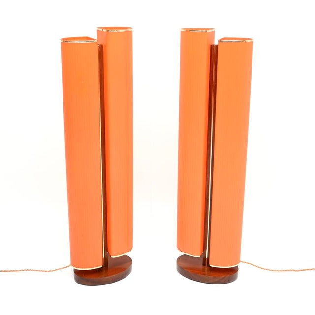 Vintage Teak and Acrylic Floor Lamps, 1960, Set of 2 For Sale - Image 10 of 10
