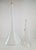 Large Handmade Trumpet Glass Pendant Lamps by Jaslo Glass, 1980, Set of 2 For Sale - Image 13 of 13