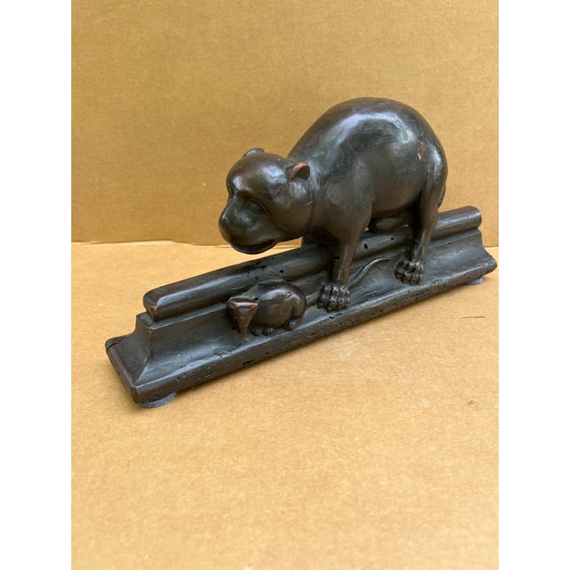 English Medieval Extremely Rare Church Pew Animal Carvings - Set of 2 For Sale - Image 10 of 12