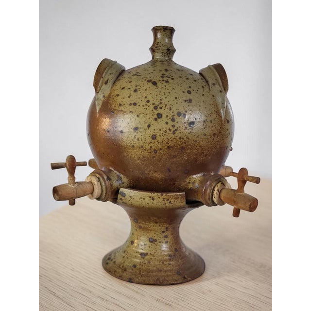 Pyritic sandstone fountain — charles gaudry workshop, puisaye sandstone a rare and spectacular quadruple tap fountain in...