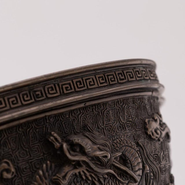 Antique Japanese Edo Style Bronze Vessel, 19th Century For Sale - Image 16 of 18