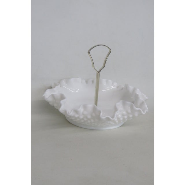 This beautiful Candy Dish is made of milk glass. This lovely piece dish presents excellent vintage Fenton style; it...