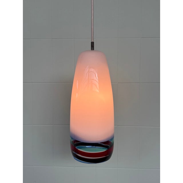 Murano Glass Pendant Lamp attributed to Massimo Vignelli for Venini, 1950s For Sale - Image 6 of 14