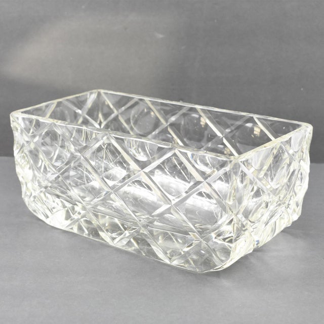 Art Deco Etched Crystal Centerpiece Decorative Bowl, France 1930s For Sale - Image 10 of 10
