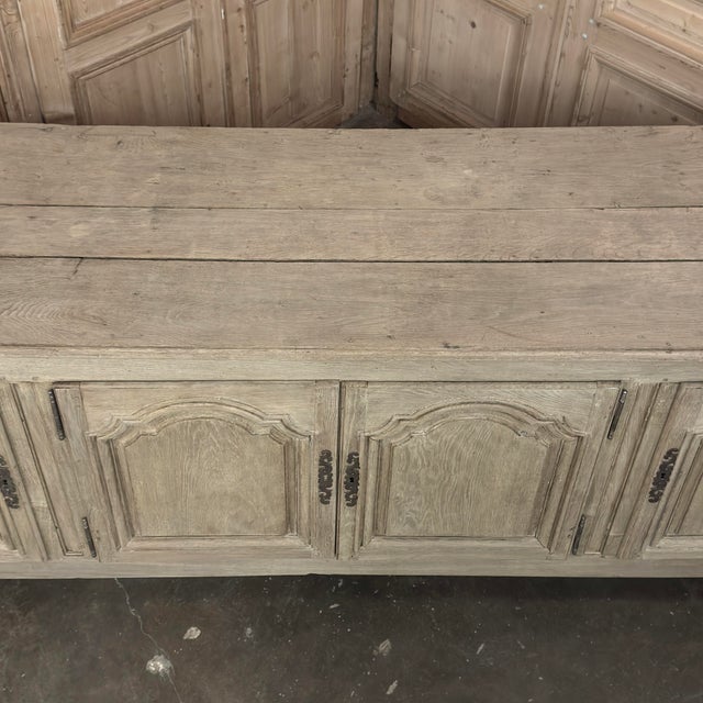 18th Century Country French Louis XIV Buffet in Stripped White Oak For Sale - Image 17 of 18
