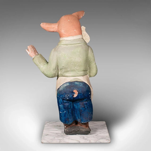 1910s Antique Edwardian English Butcher's Shop Display Figure For Sale - Image 6 of 13
