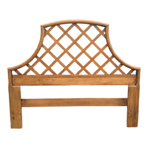 Mid 20th Century Thomasville Spanish Mediterranean Style Full Size Lattice Headboard