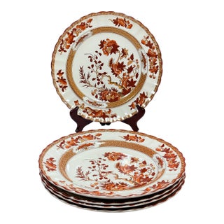 Spode “Indian Tree” Vintage English Transferware Dinner Plates ~ Set of 5 For Sale