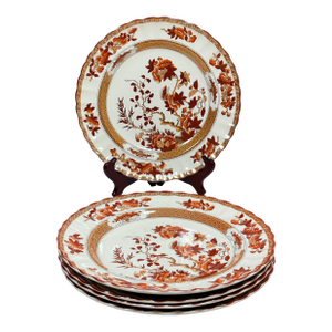 Spode “Indian Tree” Vintage English Transferware Dinner Plates ~ Set of 5