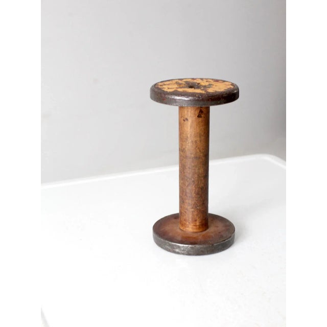 Antique Industrial Wooden Spool For Sale - Image 9 of 10