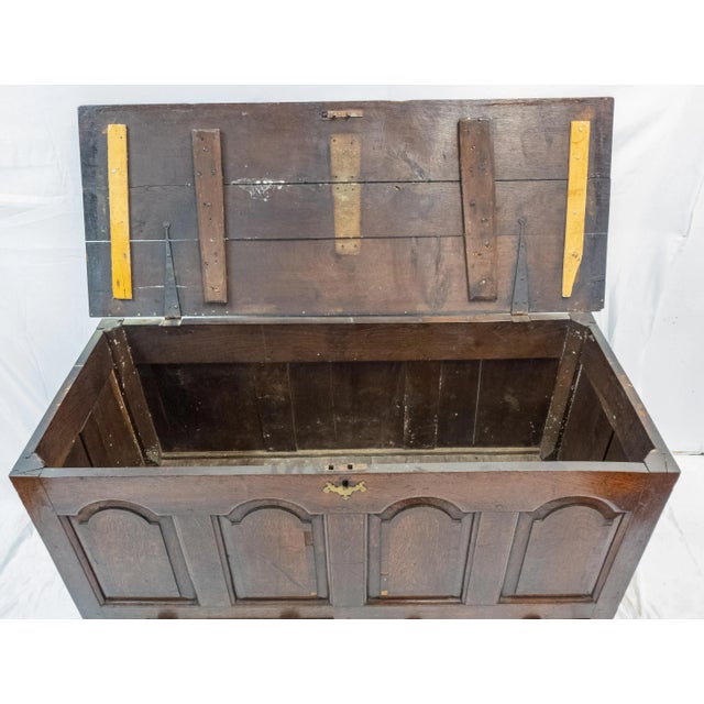 18th Century English Queen Anne Style Lift Top Trunk or Chest For Sale - Image 11 of 13