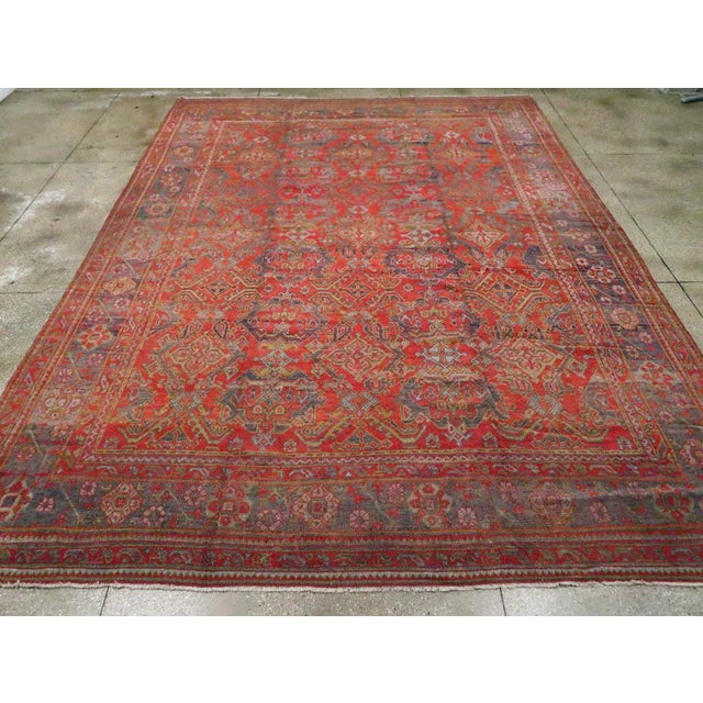 Galerie Shabab Collection Early 20th Century Turkish Oushak Room Size Carpet For Sale - Image 4 of 10