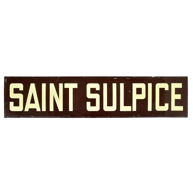 Saint Sulpice Enamel Plaque from the Alsatian Strasbourg Enamelworks For Sale - Image 6 of 6