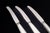 Georg Jensen, set of three knives Beaded. Set of three knives in stainless steel and 830 silver in the Beaded pattern from...