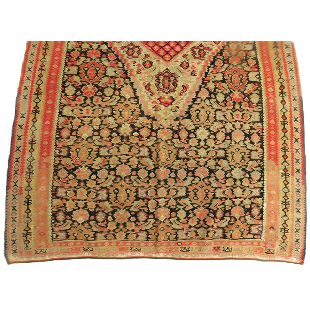 Antique Persian Senneh Kilim. 4'x 6'7" For Sale In Los Angeles - Image 6 of 10