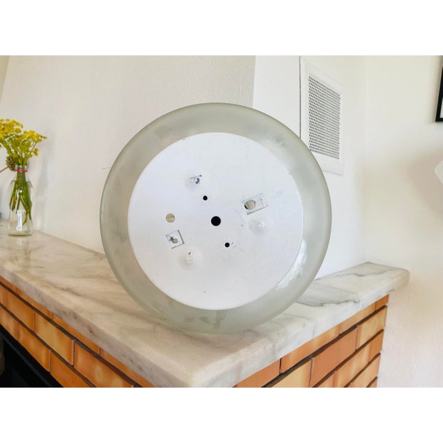 Ceiling Lamp in Frosted Glass Flower with Purple Center, 1970s For Sale - Image 13 of 14