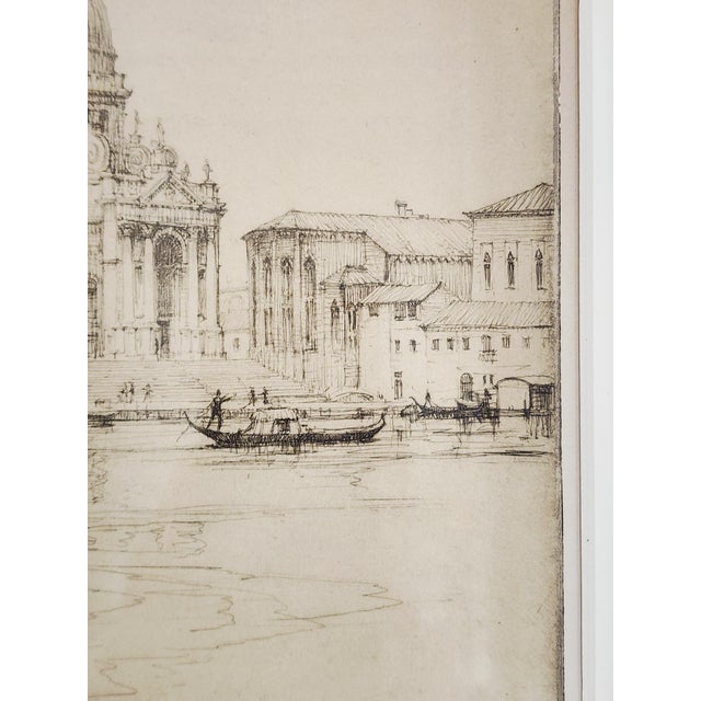 1910s Antique Venice Basilica Di Santa Maria Della Salute Etching by Andre Smith 1913 For Sale - Image 5 of 11