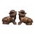 Pair of Antique Gilt Bronze Pixiu Statues, Mythical Beast Figures, 1.37kg For Sale