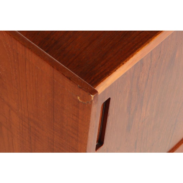 Wood Petite Danish Modern Credenza in Teak by J. Clausen for Brande Mobelfabrik, circa 1960s For Sale - Image 7 of 11