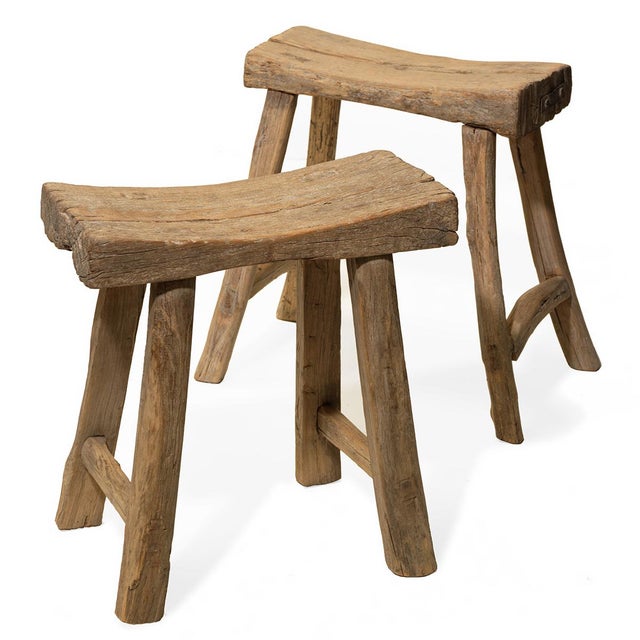 Vintage Elm Saddle Stool For Sale - Image 3 of 4