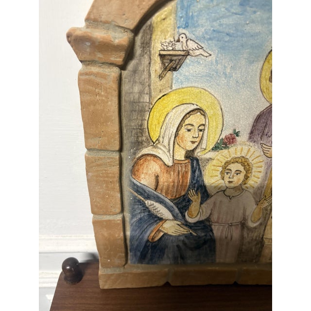 Holy Family Holy Water Stoup, 1950 For Sale - Image 6 of 7