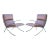 1950s Italian Mid-Century Modern Chrome Lounge Armchairs – a Pair For Sale