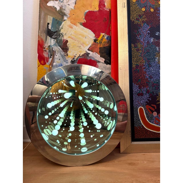 Mid-Century Modern Very Rare Curtis Jere Infinity Mirror For Sale - Image 3 of 12