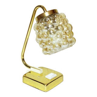 Helena Tynell for Glashutte Limburg Style, Bubble Glass Bedside Lamp, Germany 60s For Sale
