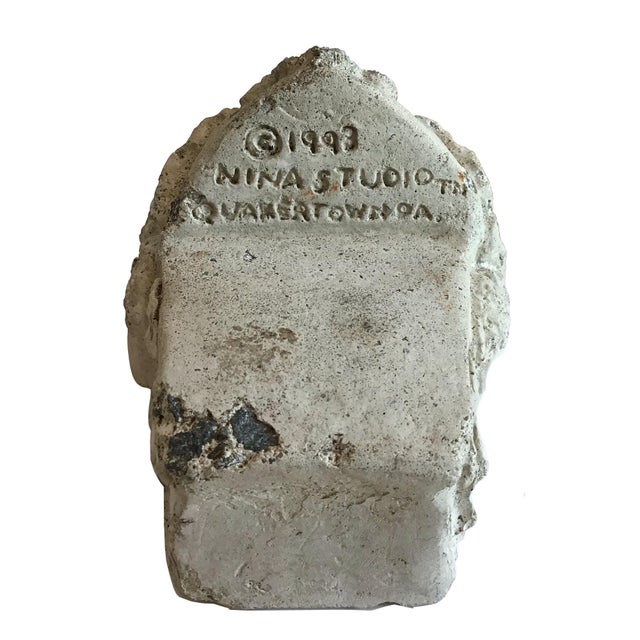 1993 Nina’s Studio Cement Planter's Feet From Acorn and Leaves Design - Set of 4 For Sale - Image 4 of 6